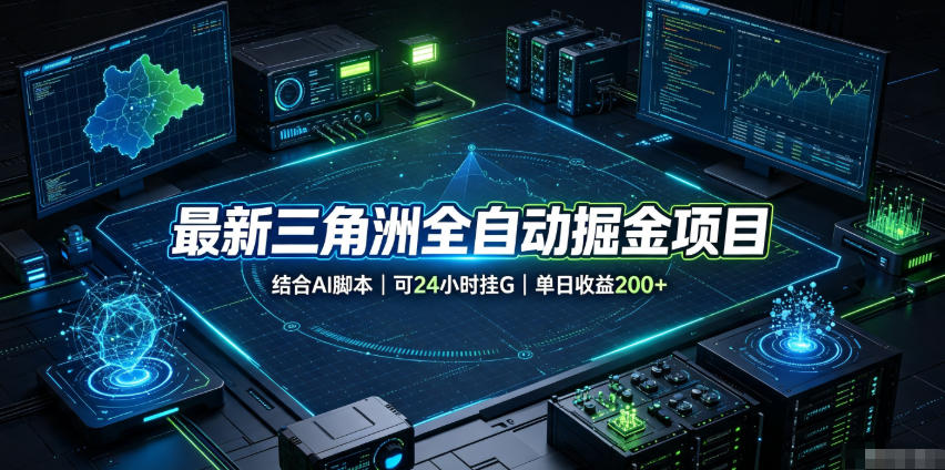最新三角洲全自动掘金项目，结合AI脚本，可24小时挂G，单日收益200+【揭秘】-藏宝阁