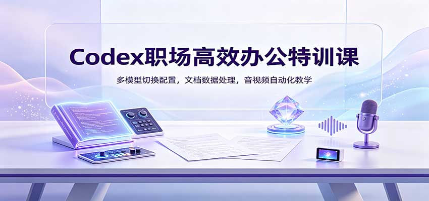 Codex职场高效办公特训课：多模型切换配置，文档数据处理，音视频自动化教学-藏宝阁
