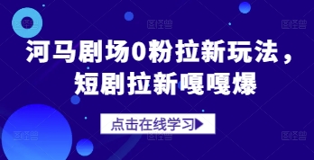 河马剧场0粉拉新玩法，短剧拉新嘎嘎爆-藏宝阁