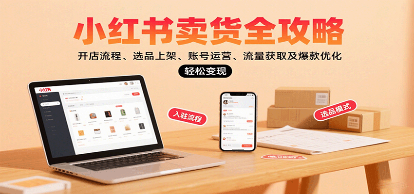小红书卖货全攻略：开店流程、选品上架、账号运营、流量获取及爆款优化，轻松变现-藏宝阁