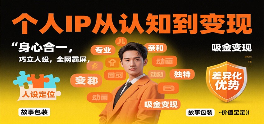 个人IP从认知到变现，身心合一，巧立人设，全网霸屏，吸金变现-藏宝阁