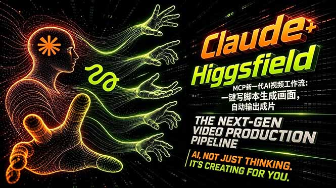 Claude+Higgsfield MCP新一代AI视频工作流：一键写脚本生成画面，自动输出成片-藏宝阁
