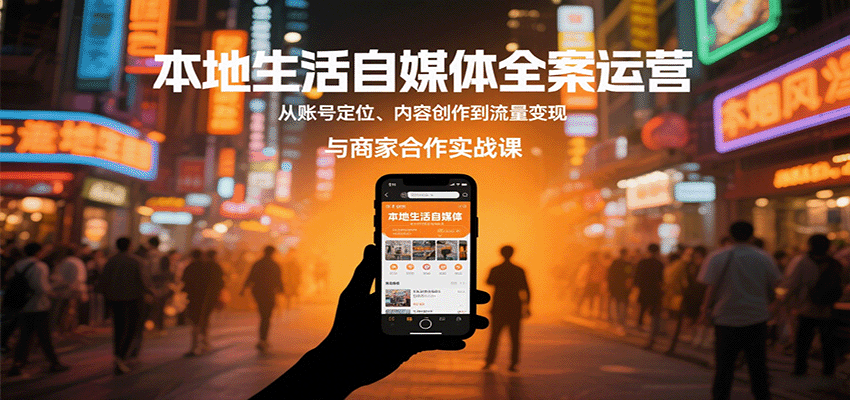 本地生活自媒体全案运营，从账号定位、内容创作到流量变现与商家合作实战课-藏宝阁