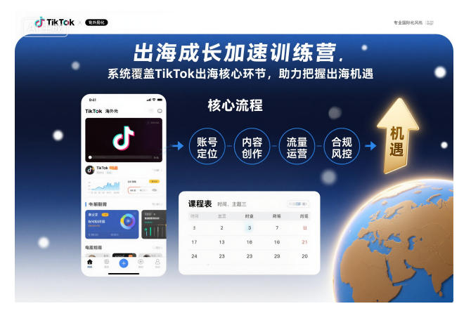 出海成长加速训练营，系统覆盖TikTok出海核心环节，助力把握出海机遇(更新)-藏宝阁