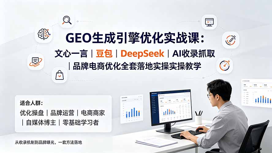 GEO生成引擎优化实战课：文心一言｜豆包｜DeepSeek｜AI收录抓取｜品牌电商优化全套落地实操教学-藏宝阁