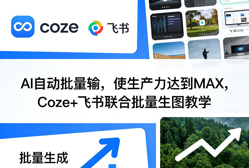 AI自动批量输，使生产力达到MAX，Coze+飞书联合批量生图教学-藏宝阁