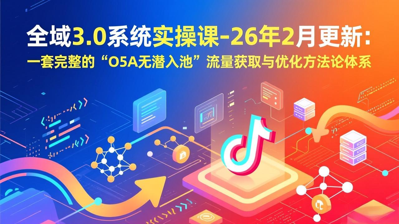 全域3.0系统实操课-26年2月更新：一套完整的“O5A无潜入池”流量获取与优化方法论体系-藏宝阁