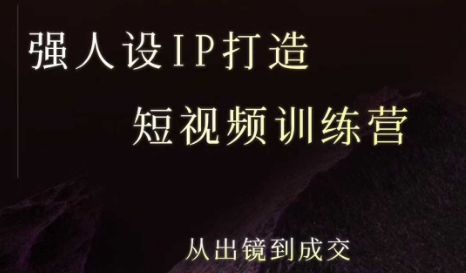 强人设ip打造课，8月​最新5天短视频ip训练营，从出镜到成交-藏宝阁