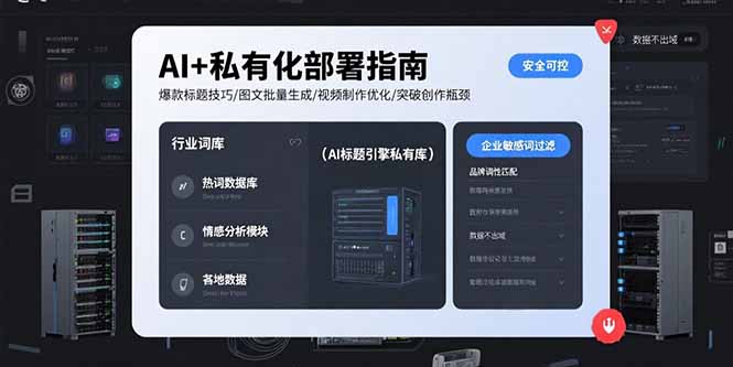 AI+私有化部署指南 爆款标题技巧/图文批量生成/视频制作优化/突破创作瓶颈-藏宝阁