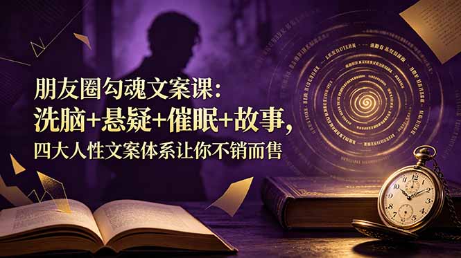 朋友圈勾魂文案课：洗脑+悬疑+催眠+故事，四大人性文案体系让你不销而售-藏宝阁