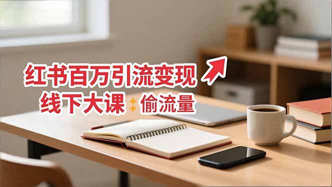 小红书百万引流变现-11月线下大课：分享从0到百万引流路径，手把手教偷流量、拿结果-藏宝阁