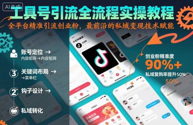 工具号引流全流程保姆级实操教程，全平台精准引流创业粉，最前沿的私域变现技术赋能-藏宝阁