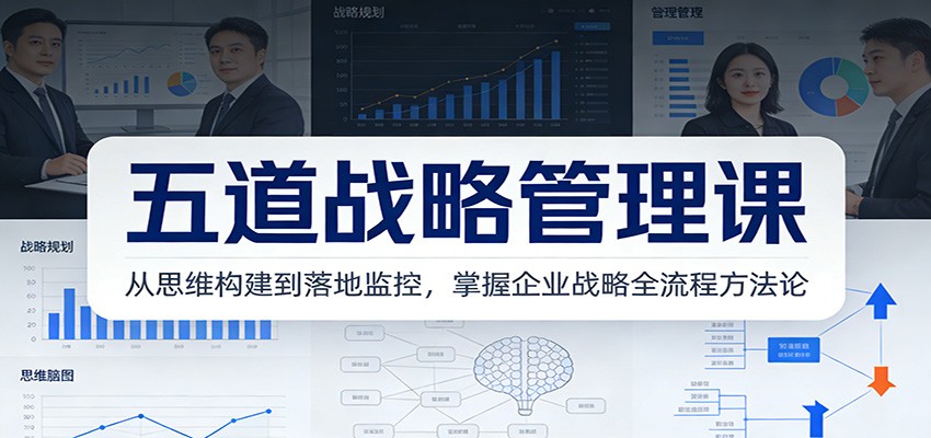五道战略管理课：从思维构建到落地监控，掌握企业战略全流程方法论-藏宝阁
