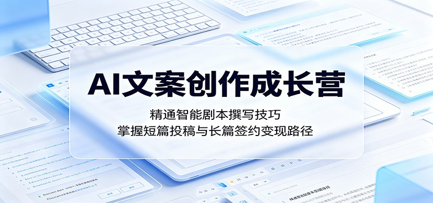 AI文案创作成长营：精通智能剧本撰写技巧，掌握短篇投稿与长篇签约变现路径-藏宝阁