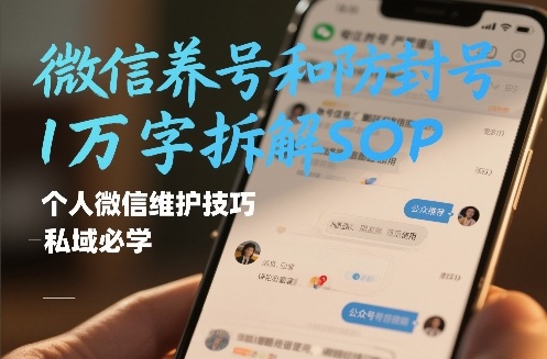微信养号和防封号1万字拆解SOP，个人微信维护技巧，私域必学【文档】-藏宝阁