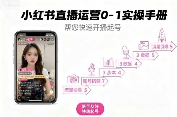 小红书直播运营0-1实操手册，帮您快速开播起号-藏宝阁