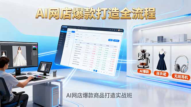 AI网店爆款商品打造实战班：AI技术实现商品图智能处理，快速搭建AI网店-藏宝阁