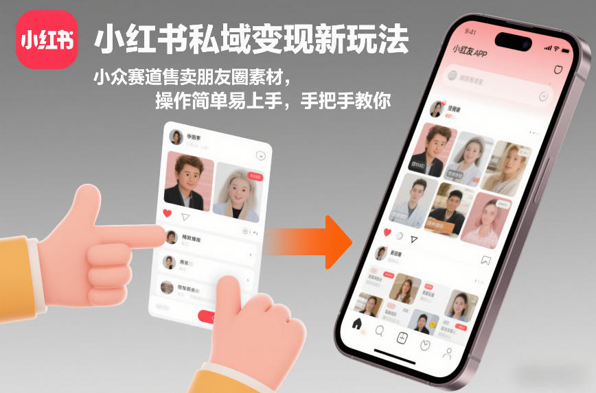 小红书私域变现新玩法，小众赛道售卖朋友圈素材，操作简单易上手，手把手教你-藏宝阁