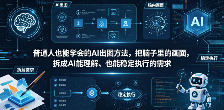 普通⼈也能学会的AI出图⽅法，把脑子里的画面，拆成AI能理解、也能稳定执行的需求【文档】-藏宝阁