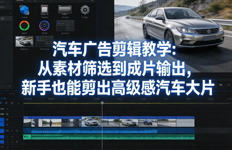 汽车广告剪辑教学：从素材筛选到成片输出，新手也能剪出高级感汽车大片-藏宝阁