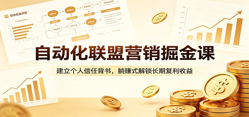 自动化联盟营销掘金课：建立个人信任背书，躺赚式解锁长期复利收益-藏宝阁