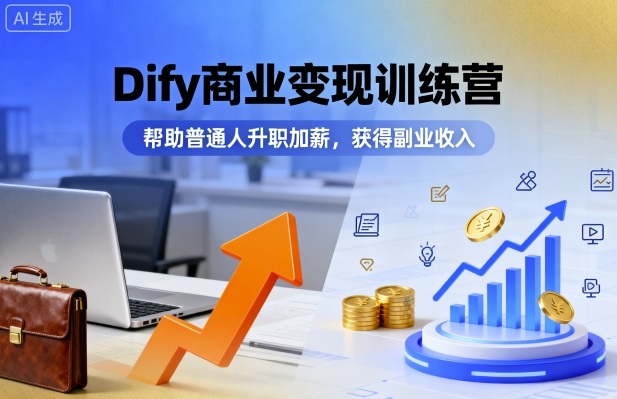 Dify商业变现训练营，帮助普通人升职加薪，获得副业收入-藏宝阁