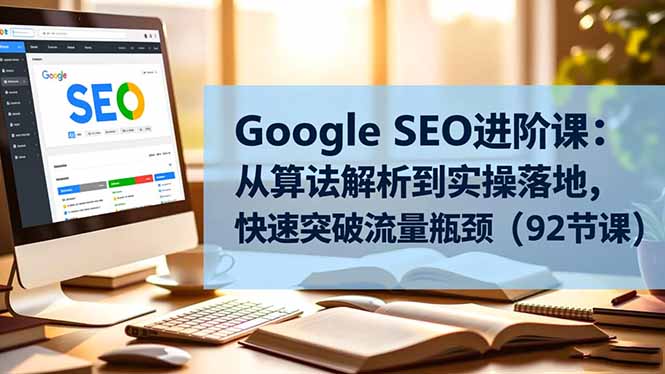 Google SEO进阶课：从算法解析到实操落地，快速突破流量瓶颈(92节课-藏宝阁