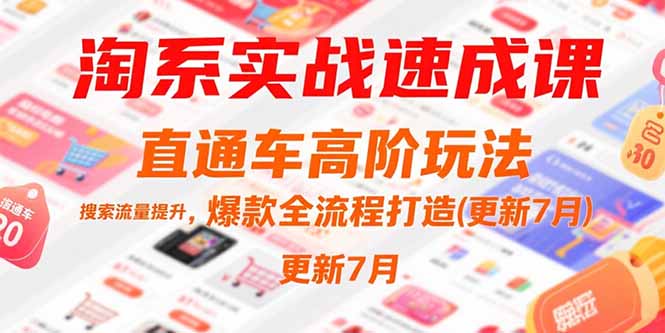 淘系实战速成课，直通车高阶玩法，搜索流量提升，爆款全流程打造(更新7月-藏宝阁