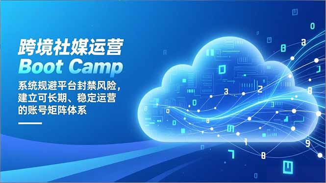 跨境社媒运营Boot Camp：系统规避平台封禁风险，建立可长期、稳定运营的账号矩阵体系-藏宝阁