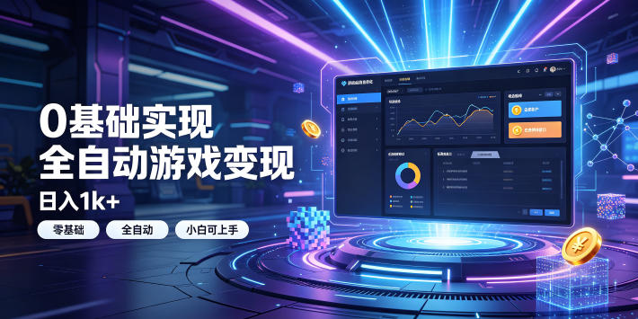 0基础实现全自动游戏变现，日入1k+，小白直接上手搞钱！【揭秘】-藏宝阁