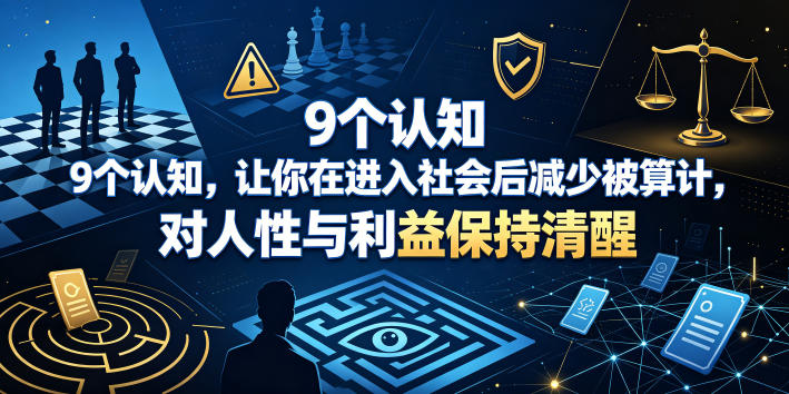 付费文章：9个认知，让你在进入社会后减少被算计，对人性与利益保持清醒-藏宝阁