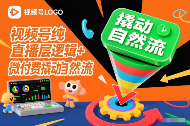 视频号纯直播底层逻辑+微付费撬动自然流-藏宝阁