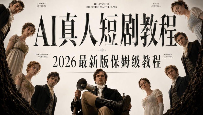 AI真人短剧制作全流程，AI视频大佬专为零基础研制的AI短剧教程，保姆级教程，新手一学就会！-藏宝阁