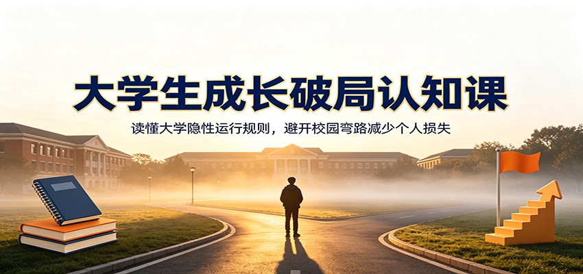 大学生成长破局认知课：读懂大学隐性运行规则，避开校园弯路减少个人损失-藏宝阁