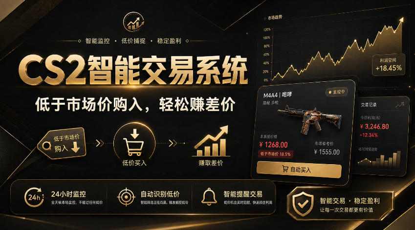 CS2智能交易系统，轻松賺差价|自动运行，无需自己挂G|数据支持任何形式验证【揭秘】-藏宝阁