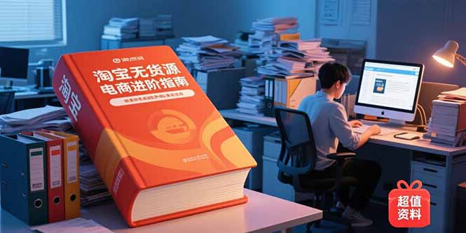淘宝无货源电商进阶指南，包含新人课、进阶课，配套资料，蓝海选品等-藏宝阁
