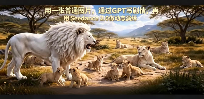 用一张普通图片，通过GPT写剧情，再用Seedance 2.0做动态演绎，居然能生成迪士尼风格搞笑动画-藏宝阁