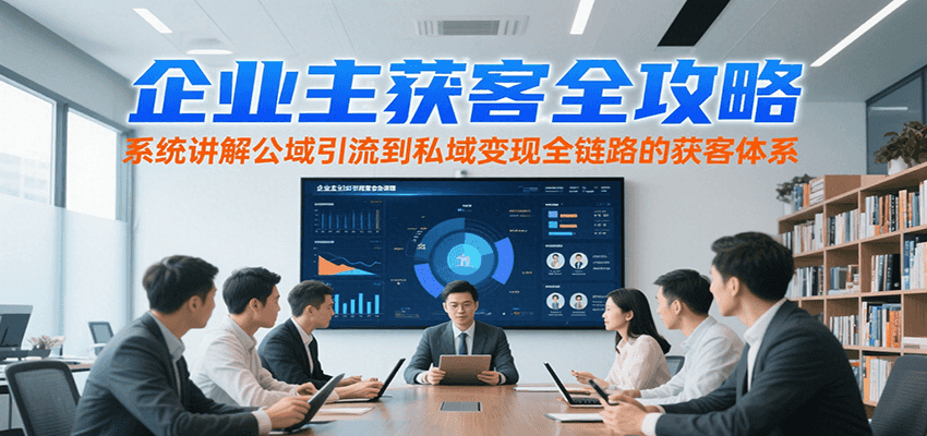 企业主获客全攻略，系统讲解公域引流到私域变现全链路的获客体系-藏宝阁