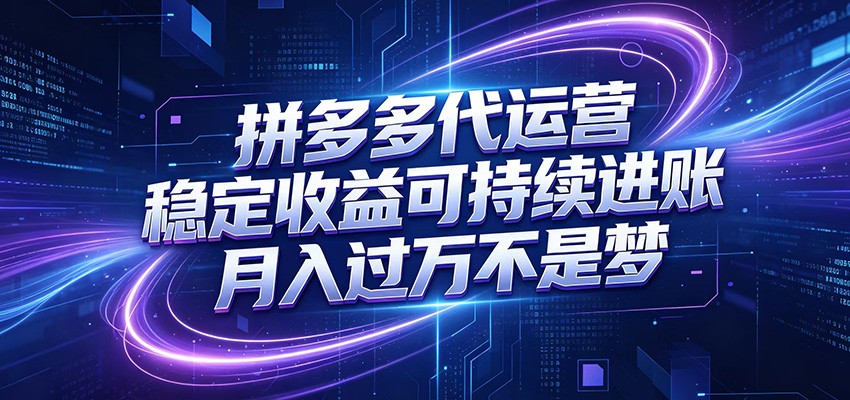 拼多多代运营，小白也能轻松月入过万，真实运营数据可查，全托管代运营-藏宝阁