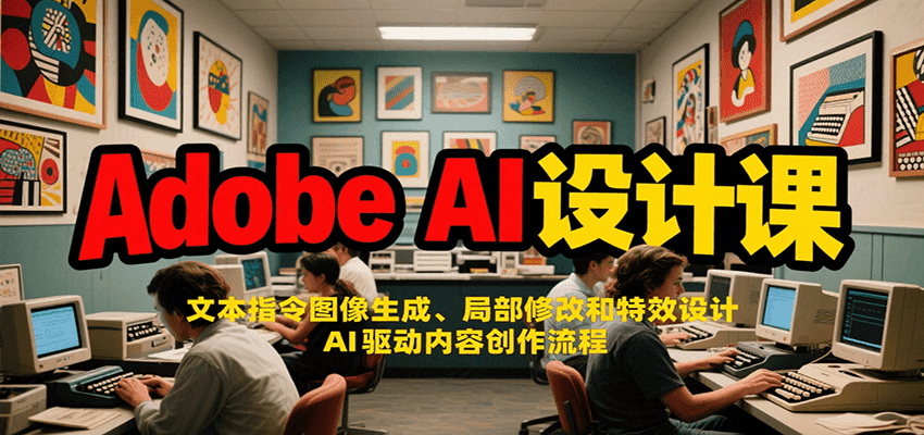 Adobe AI设计课：文本指令图像生成、局部修改和特效设计，AI驱动内容创作流程-藏宝阁
