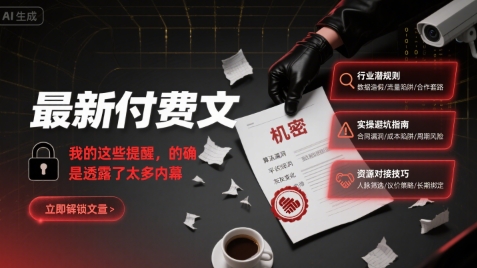 最新付费文：我的这些提醒，的确是透露了太多内幕-藏宝阁