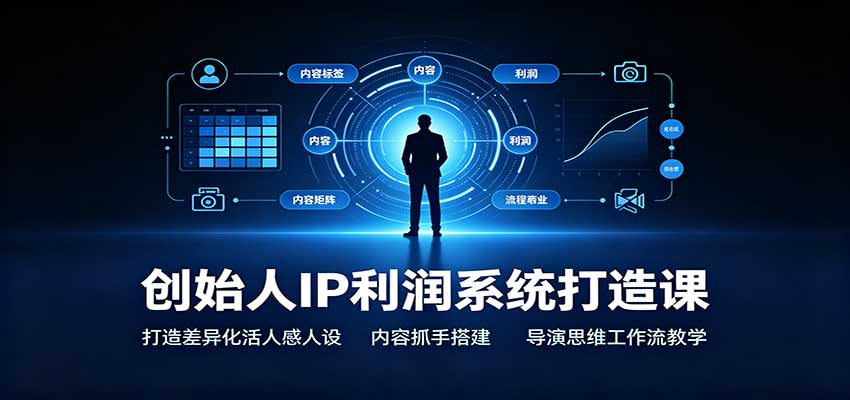 创始人IP利润系统打造课：打造差异化活人感人设，内容抓手搭建，导演思维工作流教学-藏宝阁