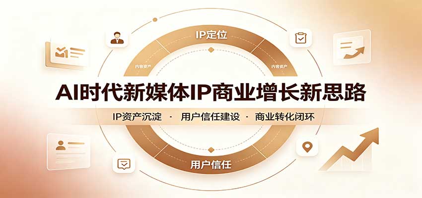 AI时代新媒体IP商业增长新思路：摒弃复杂运营套路，用极简思维打通获客路径-藏宝阁