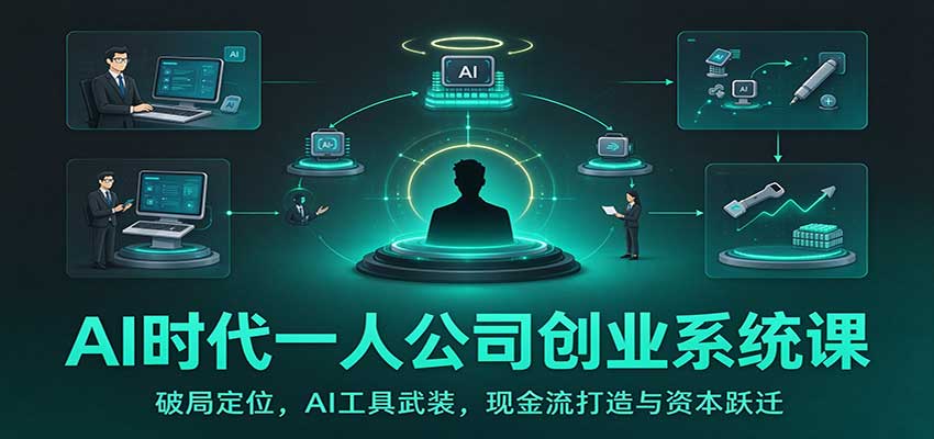 AI时代一人公司创业系统课：破局定位，AI工具武装，现金流打造与资本跃迁-藏宝阁