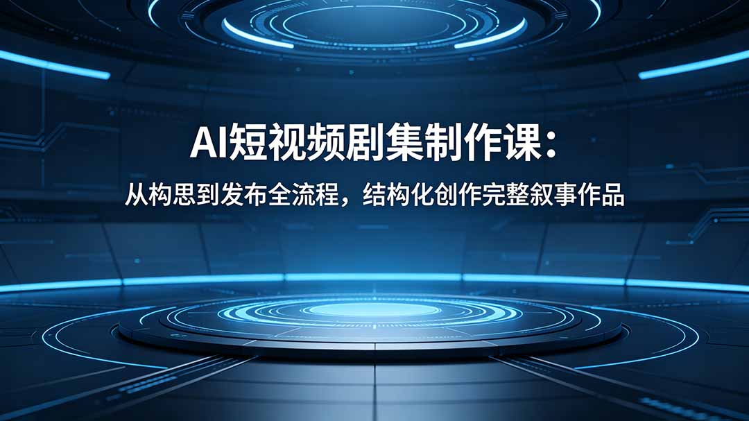 AI短视频剧集制作课：从构思到发布全流程，结构化创作完整叙事作品-藏宝阁