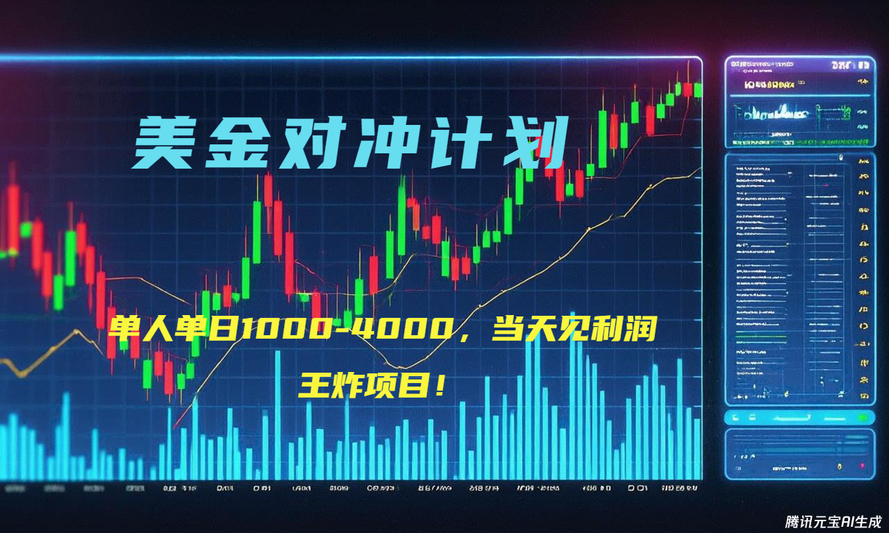 2025年最暴力项目“美金先登计划”最新最强对冲战法，每日实际收益1K-4K-藏宝阁