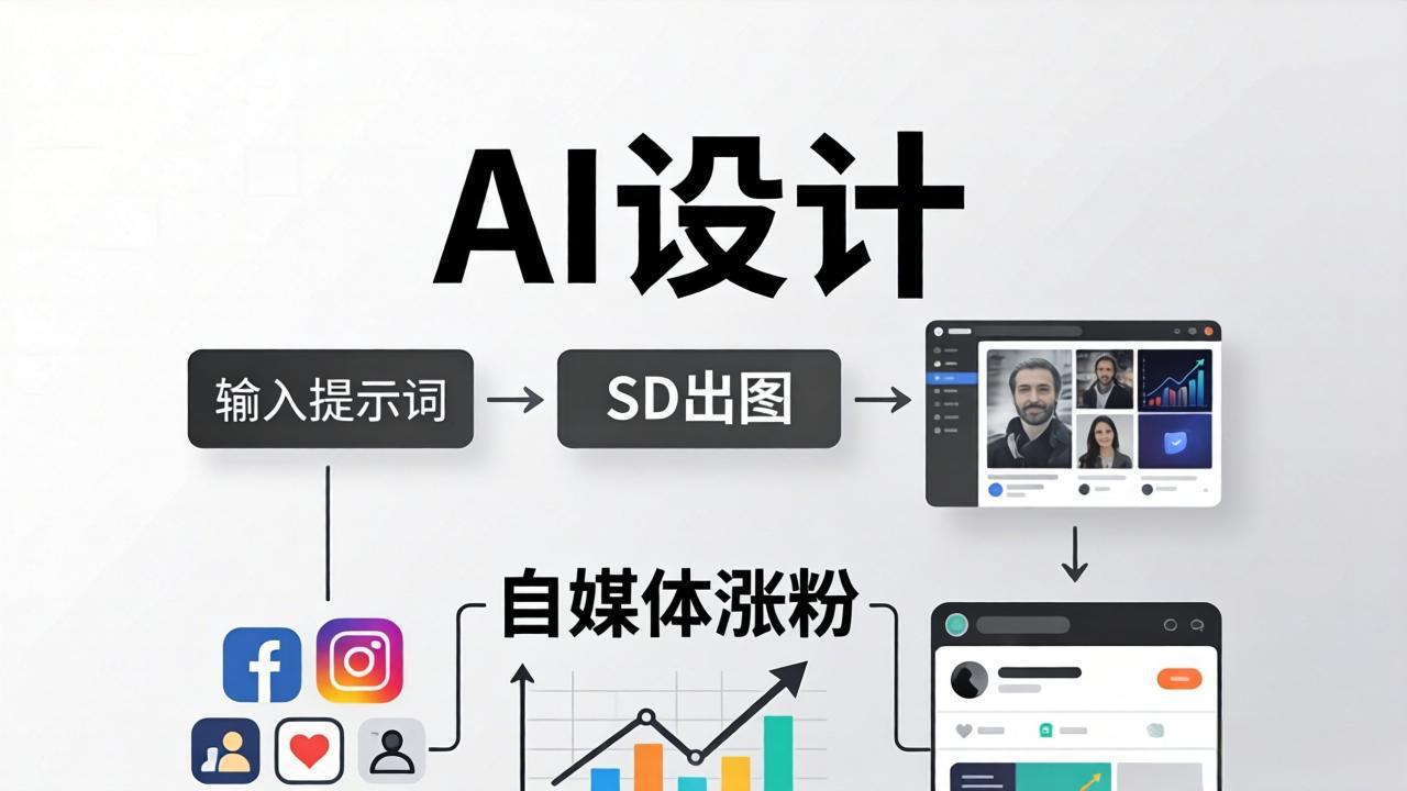 人人都是AI设计师：SD出图+自媒体涨粉一站教学，告别图文素材焦虑，AI设计让你轻松避开内卷-藏宝阁