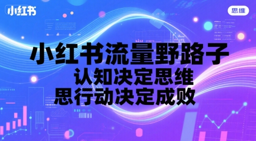 小红书流量野路子，认知决定思维，思维决定行动，行动决定成败-藏宝阁