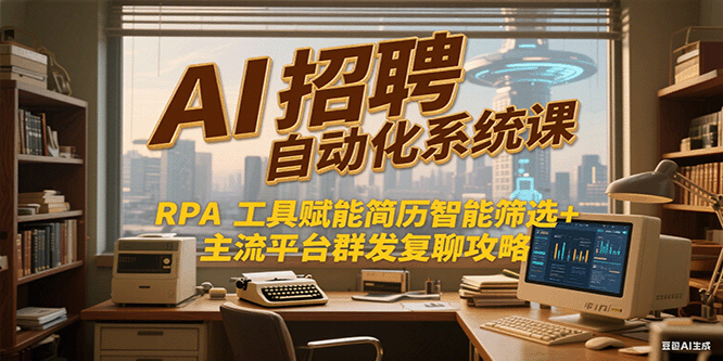 AI招聘自动化系统课，RPA工具赋能简历智能筛选+主流平台群发复聊全攻略-藏宝阁