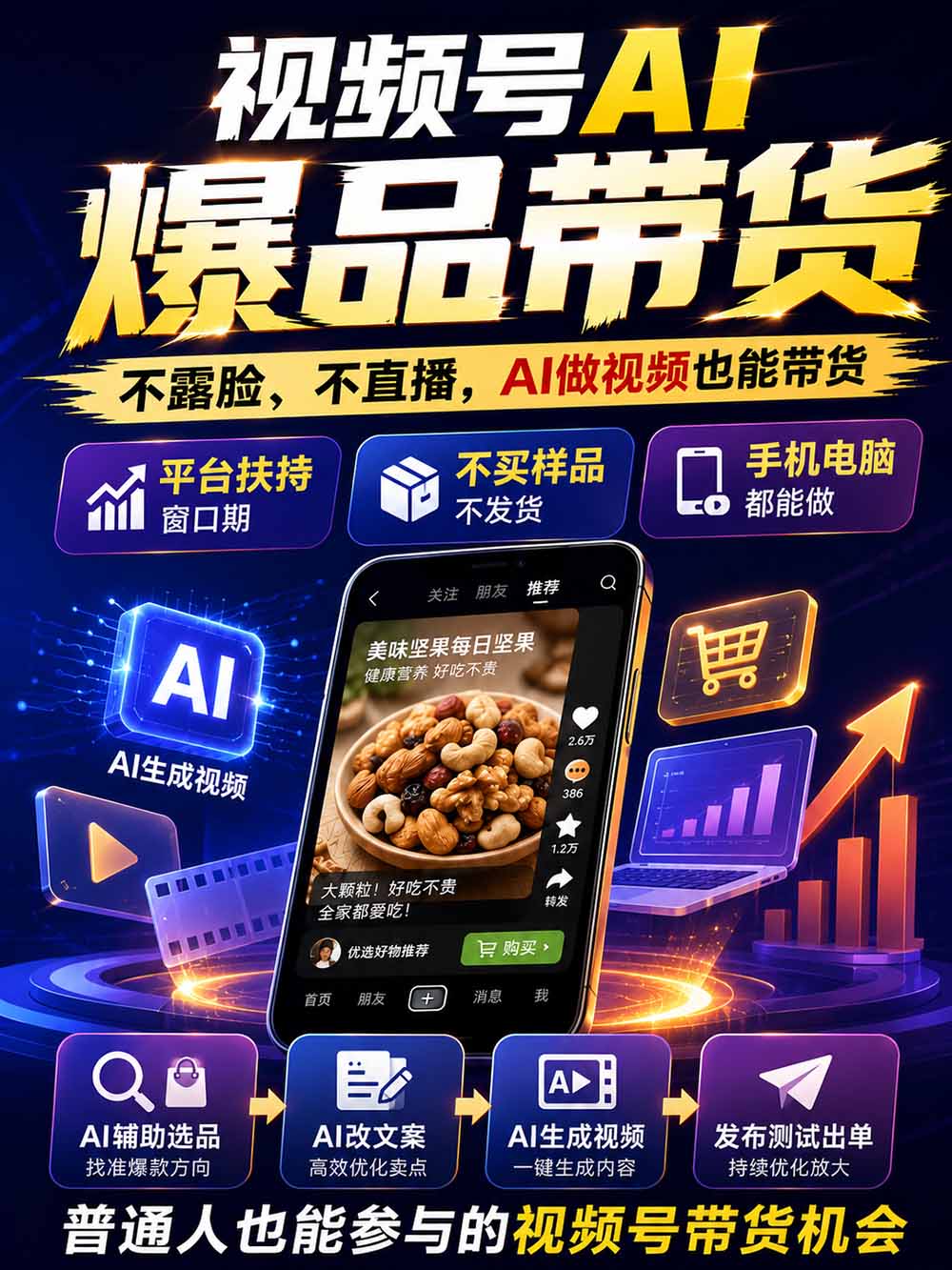 图片[2]-2026视频号AI爆品带货训练营-9月开课｜不露脸不直播，AI做视频发视频号，有人下单，你赚佣金，轻松单日佣金1000+-藏宝阁